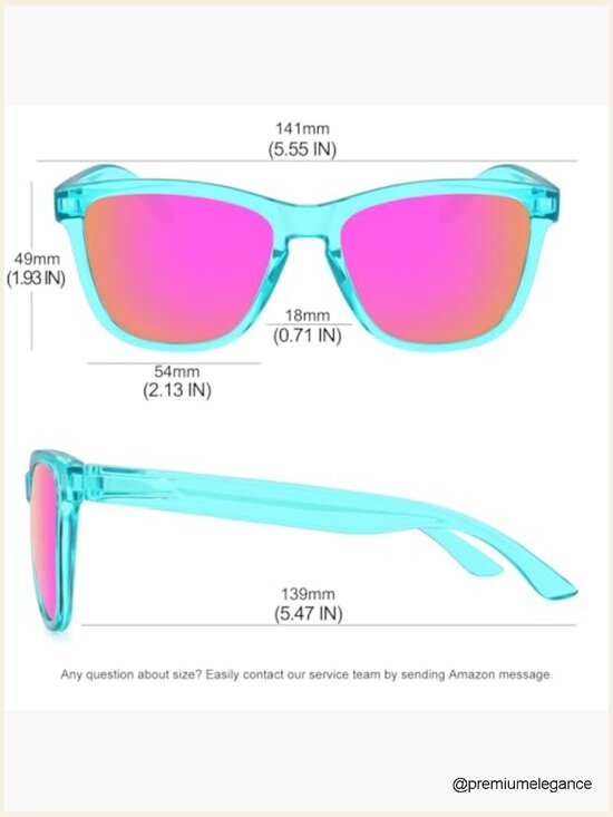 retro polarized square sunglasses UV protection glare reduction main image 6